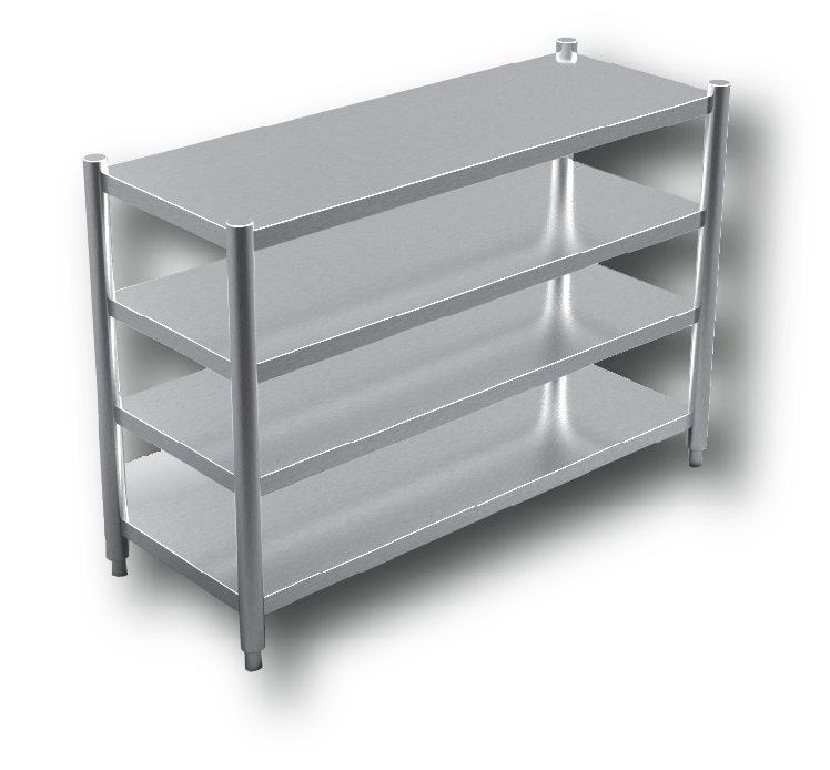 21. rack solid shelf 4 tiers