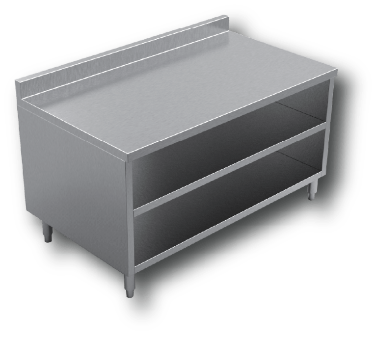 25. open cabinet w middle shelf