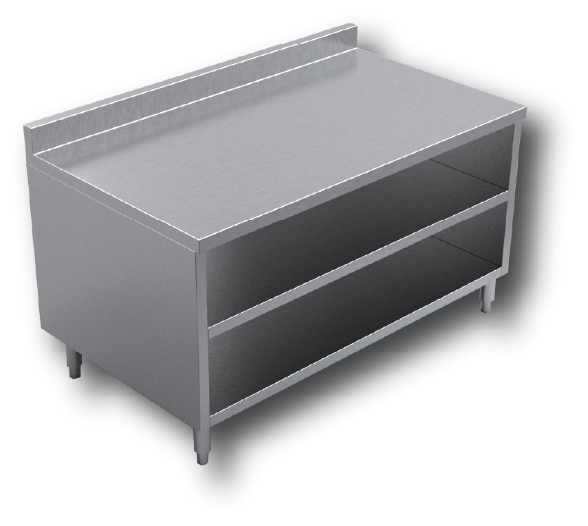 25. open cabinet w middle shelf