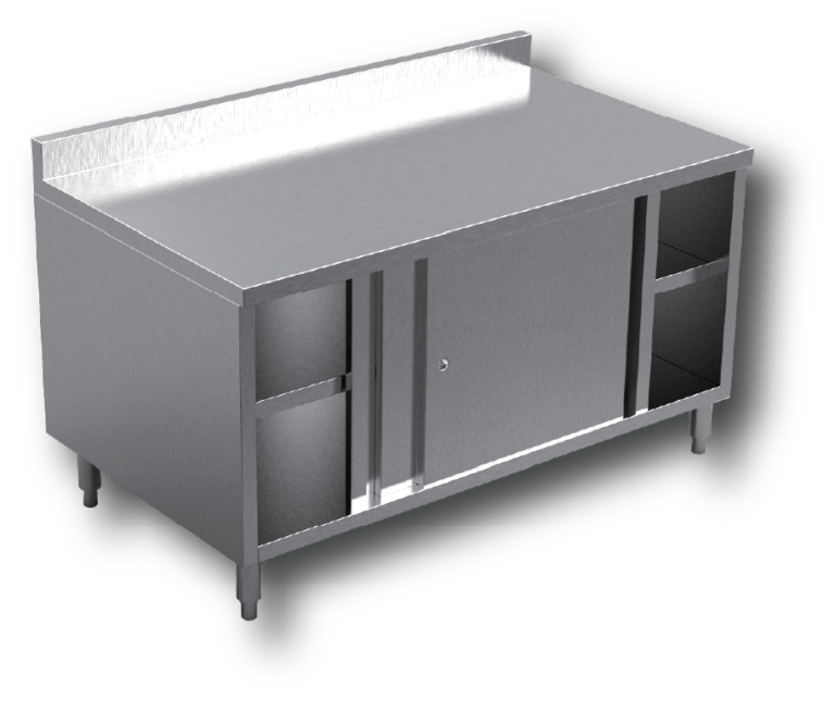 27. cabinet w middle shelf w sliding doors