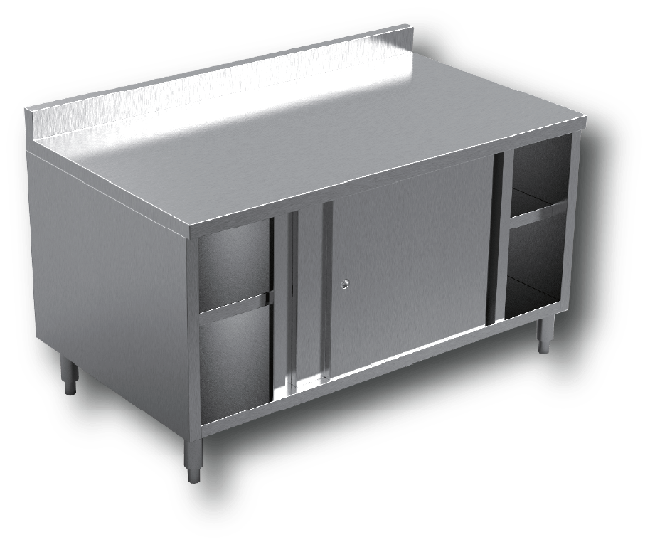 27. cabinet w middle shelf w sliding doors